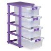 Nilkamal Chester 24  (Violet) Series Plastic 4 Drawer Cabinet